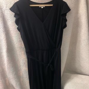 Black mid length dress